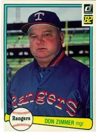 1982 Donruss #195 - Don Zimmer - Texas Rangers