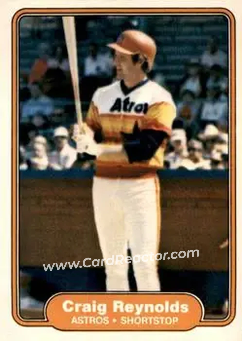 1982 Fleer #225 - Craig Reynolds - Houston Astros - Front 1982 Fleer #225 - Craig Reynolds - Houston Astros - Front