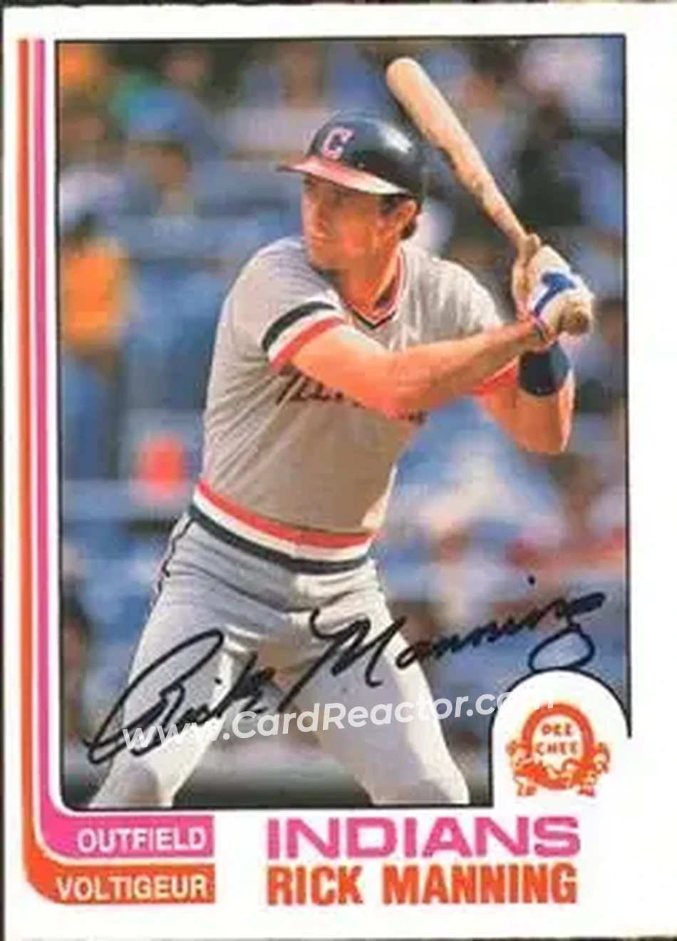 1982 O-Pee-Chee #202 - Rick Manning - Cleveland Indians - Front