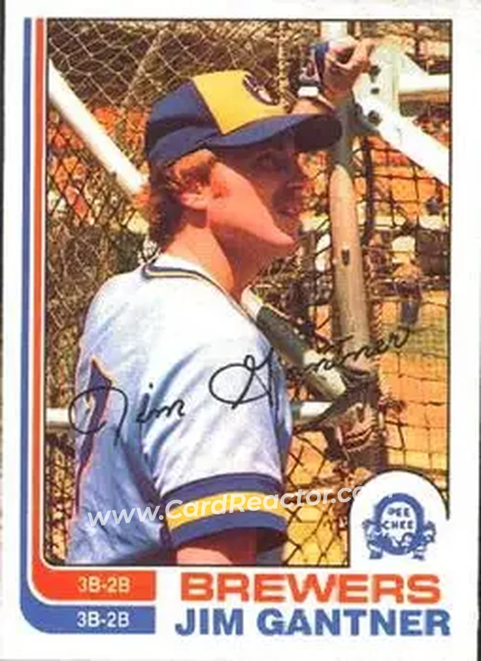 1982 O-Pee-Chee #207 - Jim Gantner - Milwaukee Brewers - Front