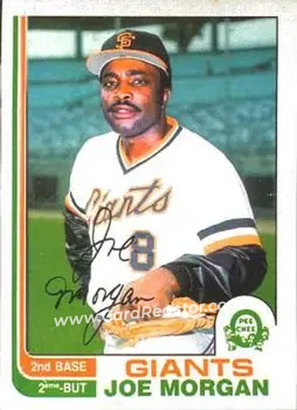 1982 O-Pee-Chee #208 - Joe Morgan - San Francisco Giants - Front
