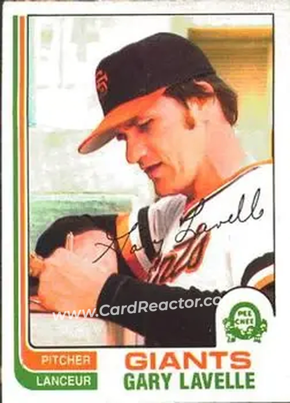 1982 O-Pee-Chee #209 - Gary Lavelle - San Francisco Giants - Front 1982 O-Pee-Chee #209 - Gary Lavelle - San Francisco Giants - Front