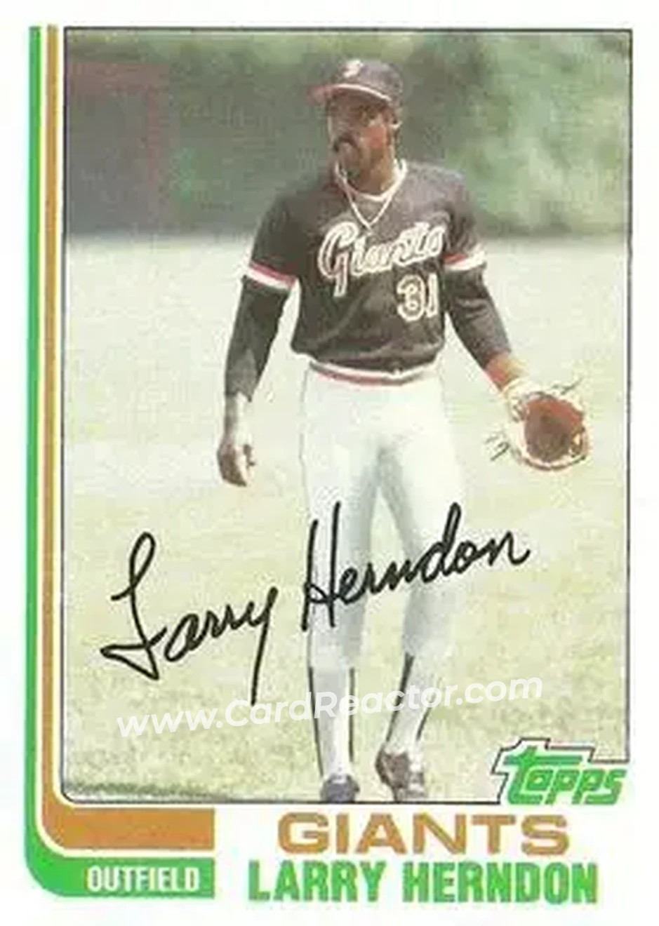 1982 Topps #182 - Larry Herndon - San Francisco Giants - Front