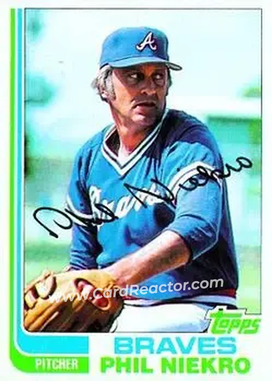 1982 Topps #185 - Phil Niekro - Atlanta Braves - Front