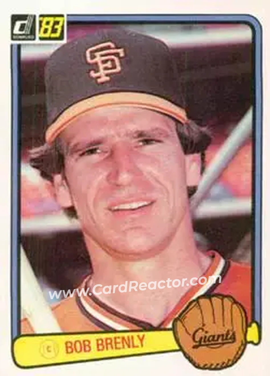1983 Donruss #377 - Bob Brenly - San Francisco Giants - Front