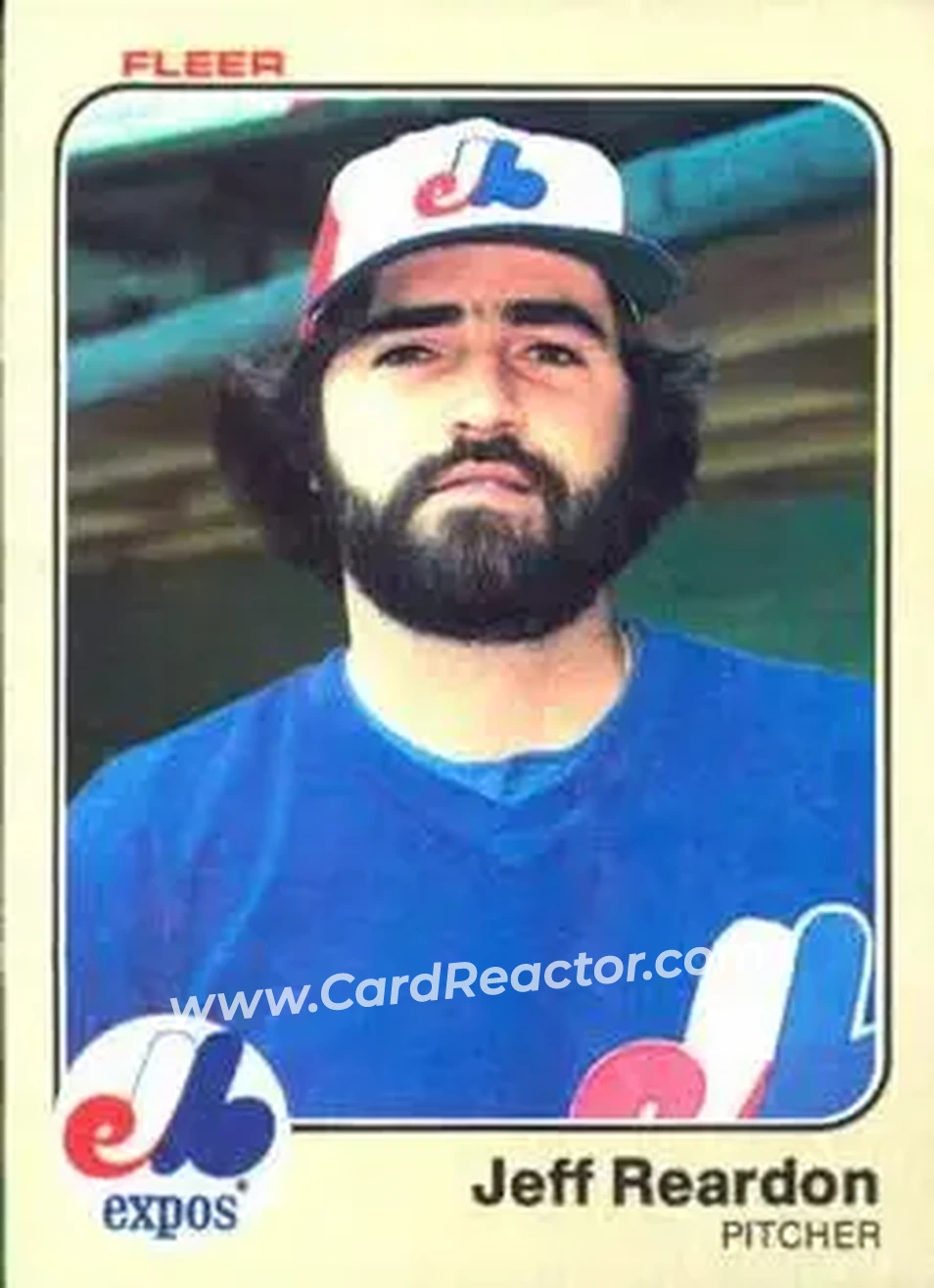 1983 Fleer #293 - Jeff Reardon - Montreal Expos - Front