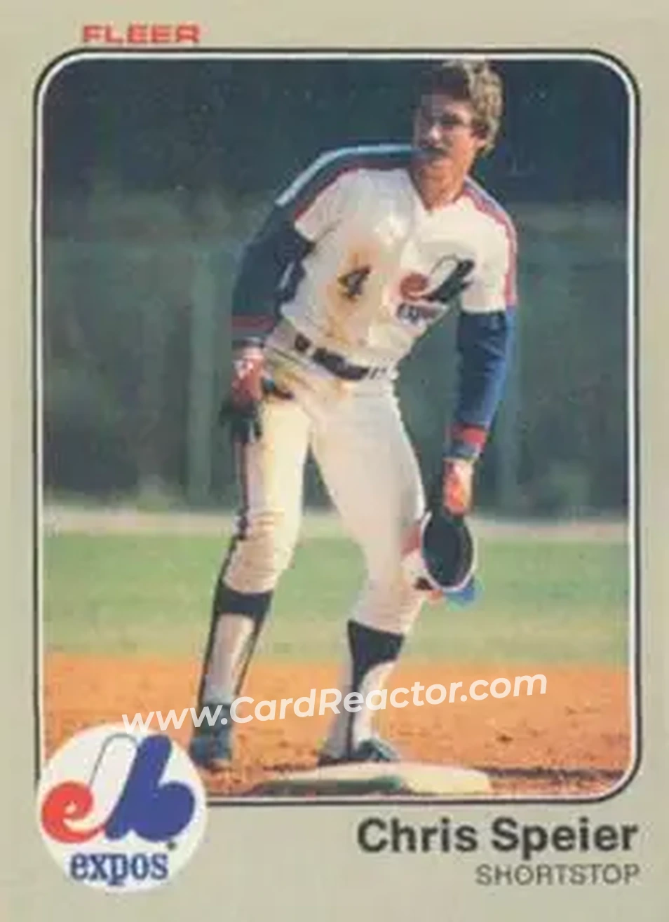 1983 Fleer #298 - Chris Speier - Montreal Expos - Front