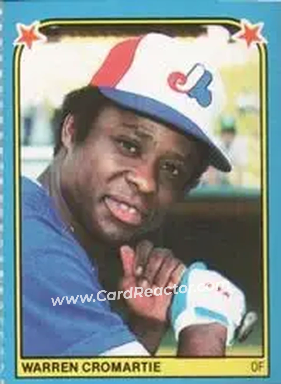 1983 Fleer Star Stickers #261 - Warren Cromartie - Montreal Expos - Front 1983 Fleer Star Stickers #261 - Warren Cromartie - Montreal Expos - Front
