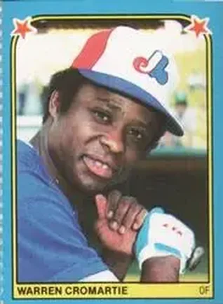 1983 Fleer Star Stickers #261 - Warren Cromartie - Montreal Expos 1983 Fleer Star Stickers #261 - Warren Cromartie - Montreal Expos