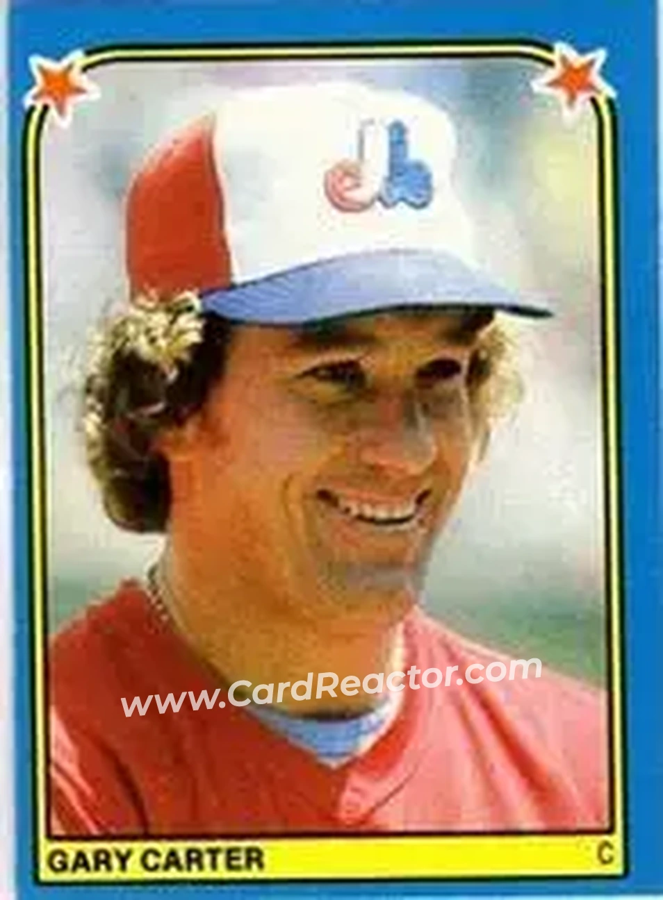 1983 Fleer Star Stickers #262 - Gary Carter - Montreal Expos - Front 1983 Fleer Star Stickers #262 - Gary Carter - Montreal Expos - Front