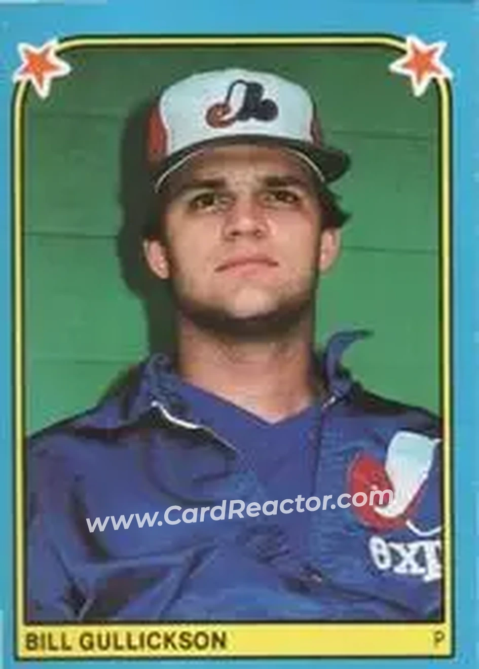 1983 Fleer Star Stickers #263 - Bill Gullickson - Montreal Expos - Front
