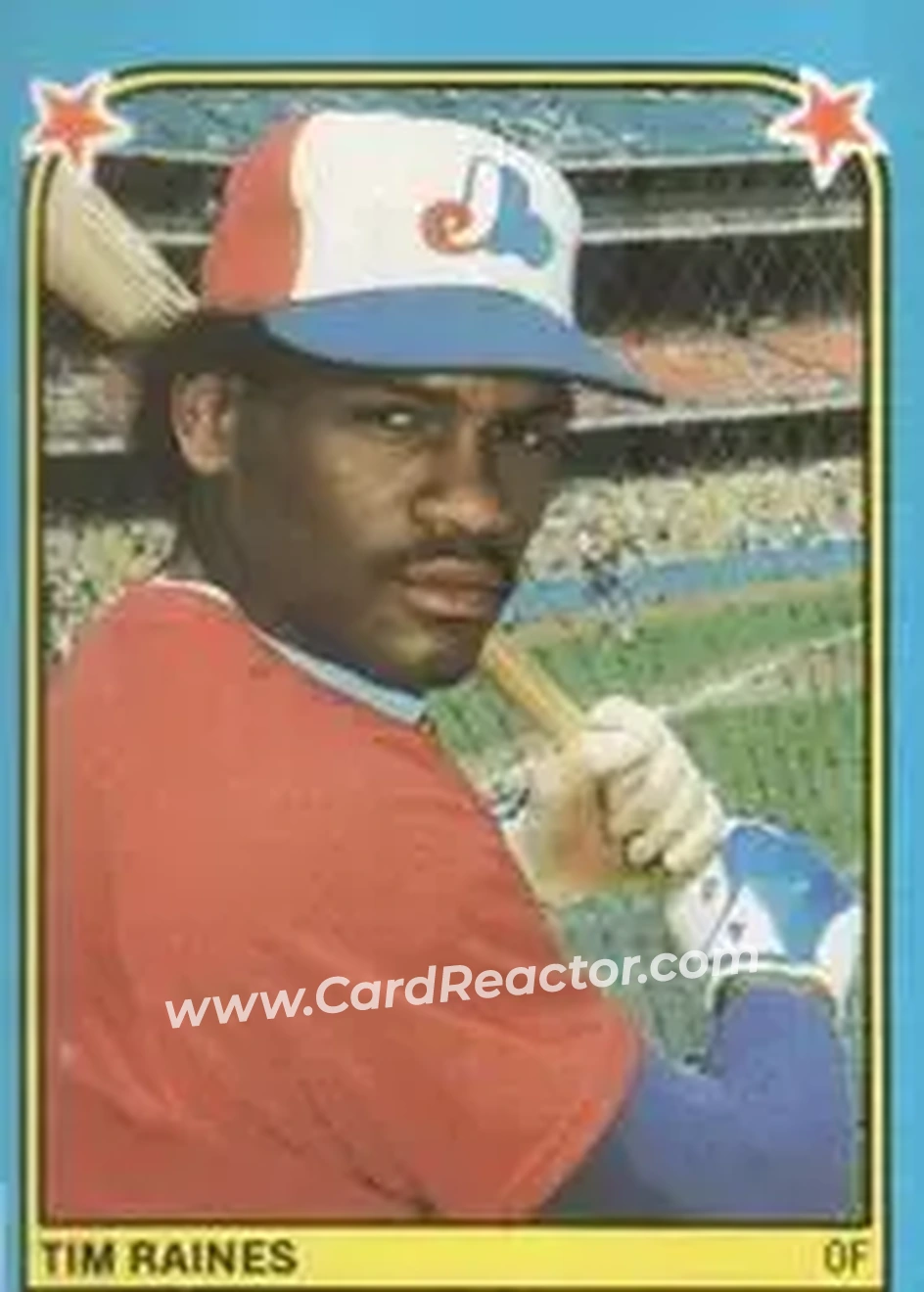 1983 Fleer Star Stickers #265 - Tim Raines - Montreal Expos - Front 1983 Fleer Star Stickers #265 - Tim Raines - Montreal Expos - Front