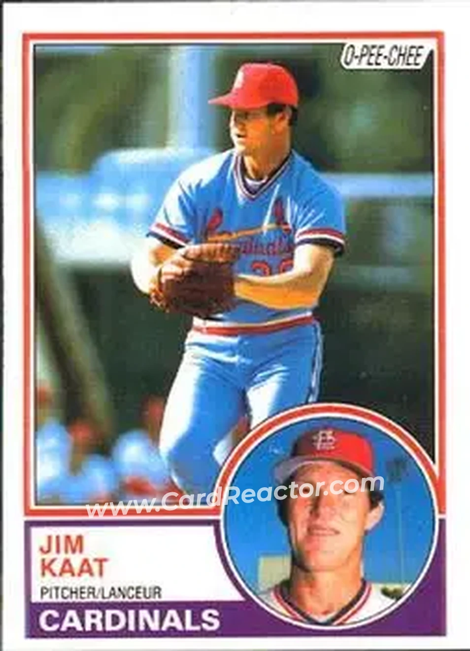 1983 O-Pee-Chee #211 - Jim Kaat - St. Louis Cardinals - Front 1983 O-Pee-Chee #211 - Jim Kaat - St. Louis Cardinals - Front
