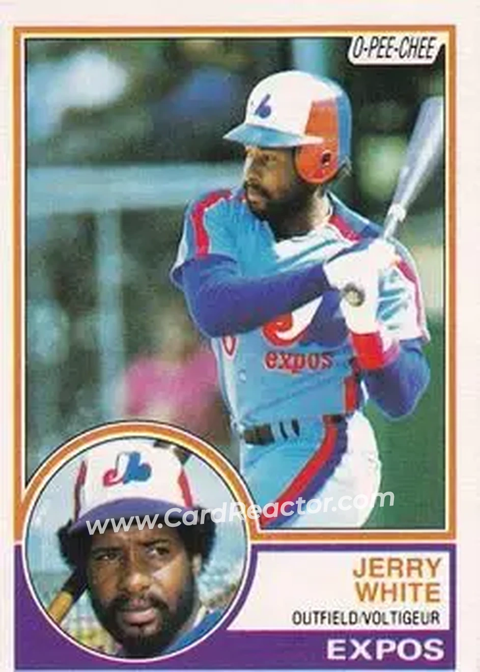 1983 O-Pee-Chee #214 - Jerry White - Montreal Expos - Front 1983 O-Pee-Chee #214 - Jerry White - Montreal Expos - Front