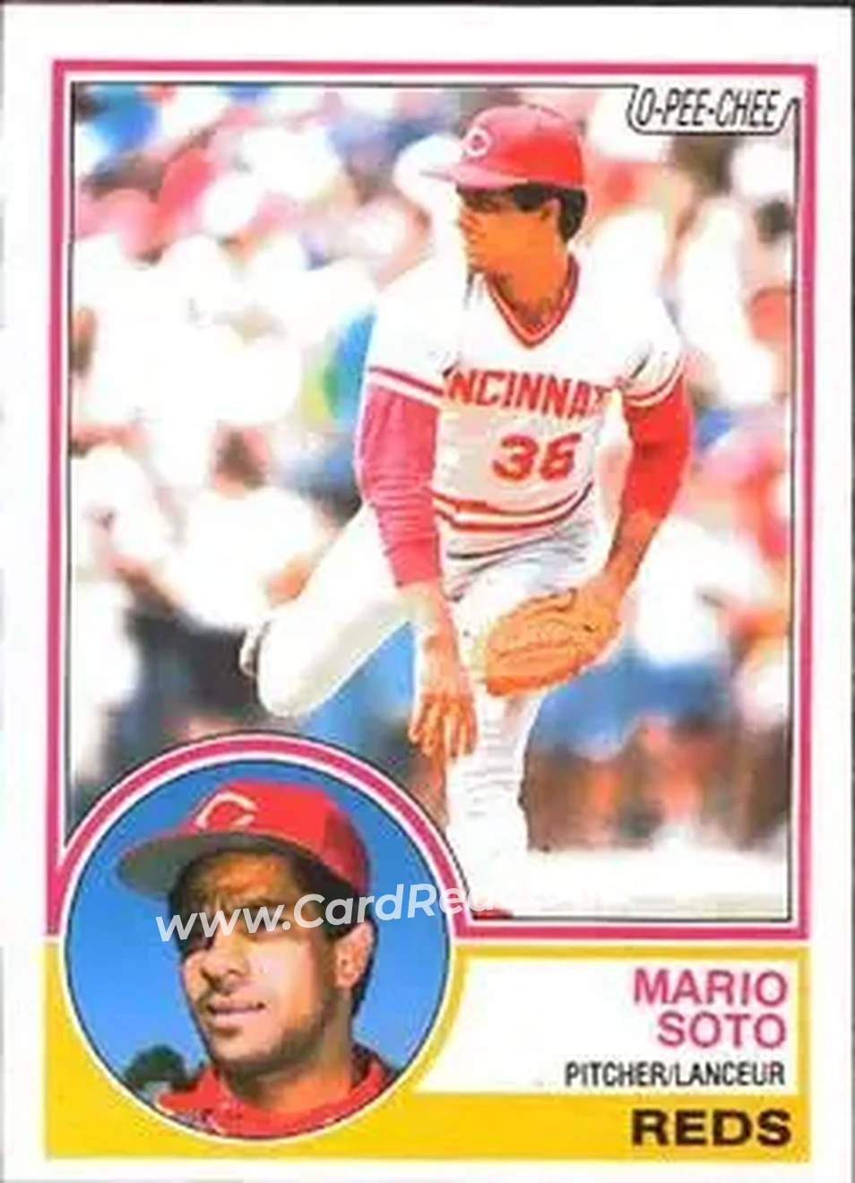 1983 O-Pee-Chee #215 - Mario Soto - Cincinnati Reds - Front 1983 O-Pee-Chee #215 - Mario Soto - Cincinnati Reds - Front