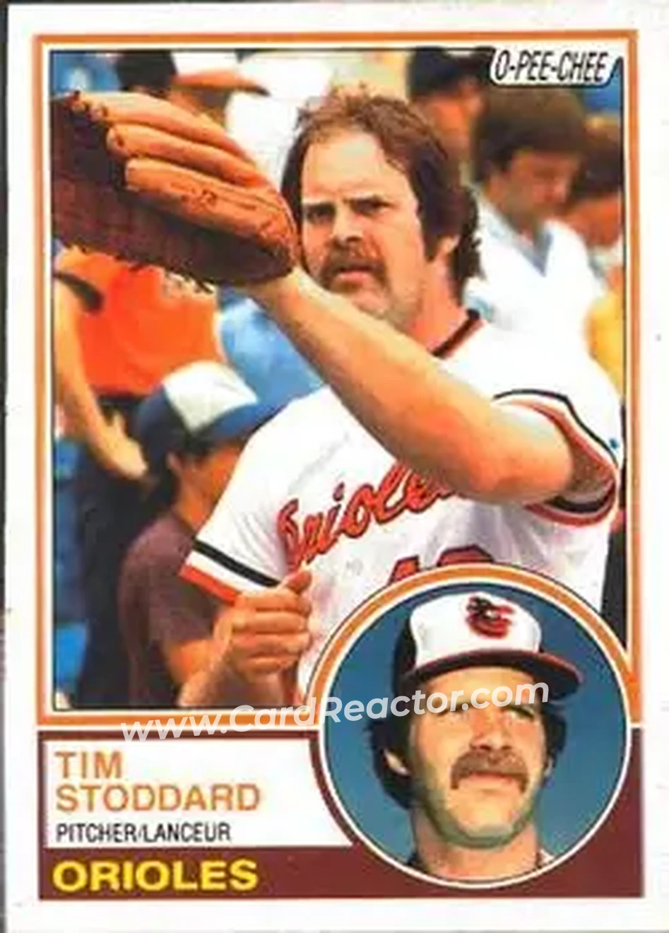 1983 O-Pee-Chee #217 - Tim Stoddard - Baltimore Orioles - Front