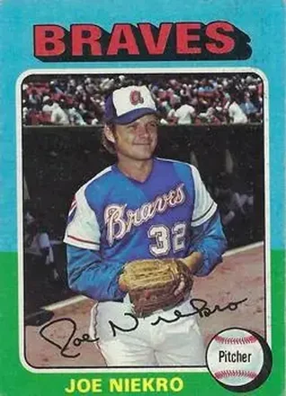 1975 Topps #595 - Joe Niekro - Atlanta Braves 1975 Topps #595 - Joe Niekro - Atlanta Braves