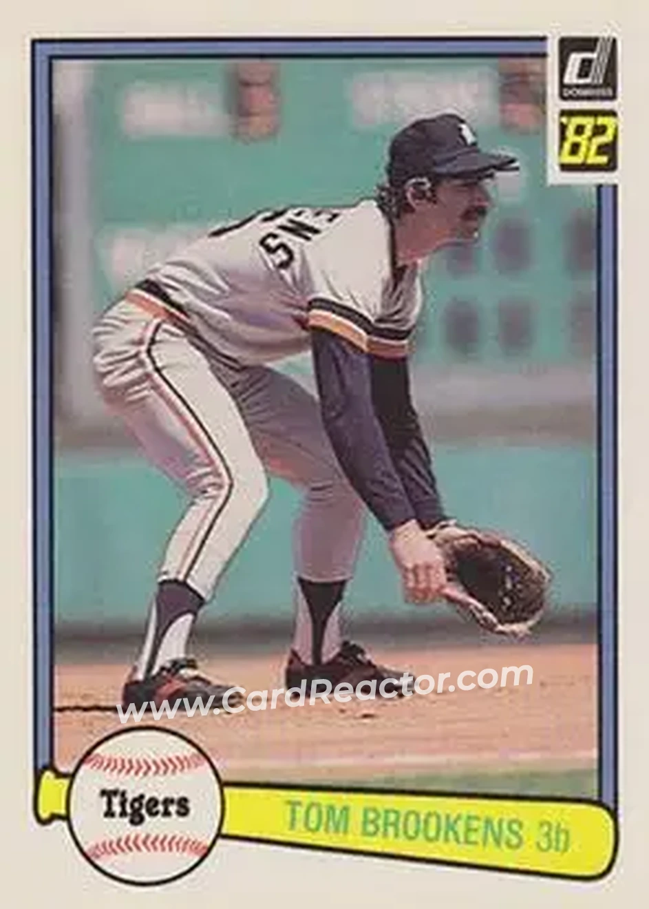 1982 Donruss #202 - Tom Brookens - Detroit Tigers - Front