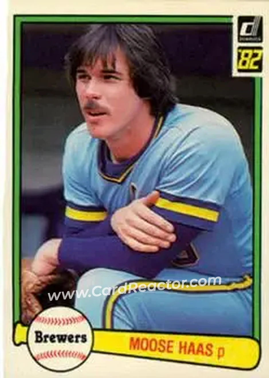1982 Donruss #206 - Moose Haas - Milwaukee Brewers - Front 1982 Donruss #206 - Moose Haas - Milwaukee Brewers - Front