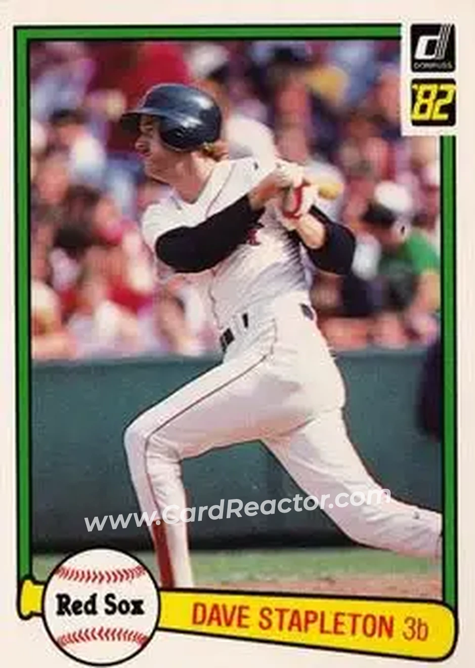 1982 Donruss #208 - Dave Stapleton - Boston Red Sox - Front