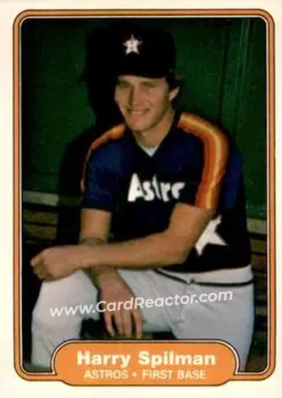 1982 Fleer #233 - Harry Spilman - Houston Astros - Front