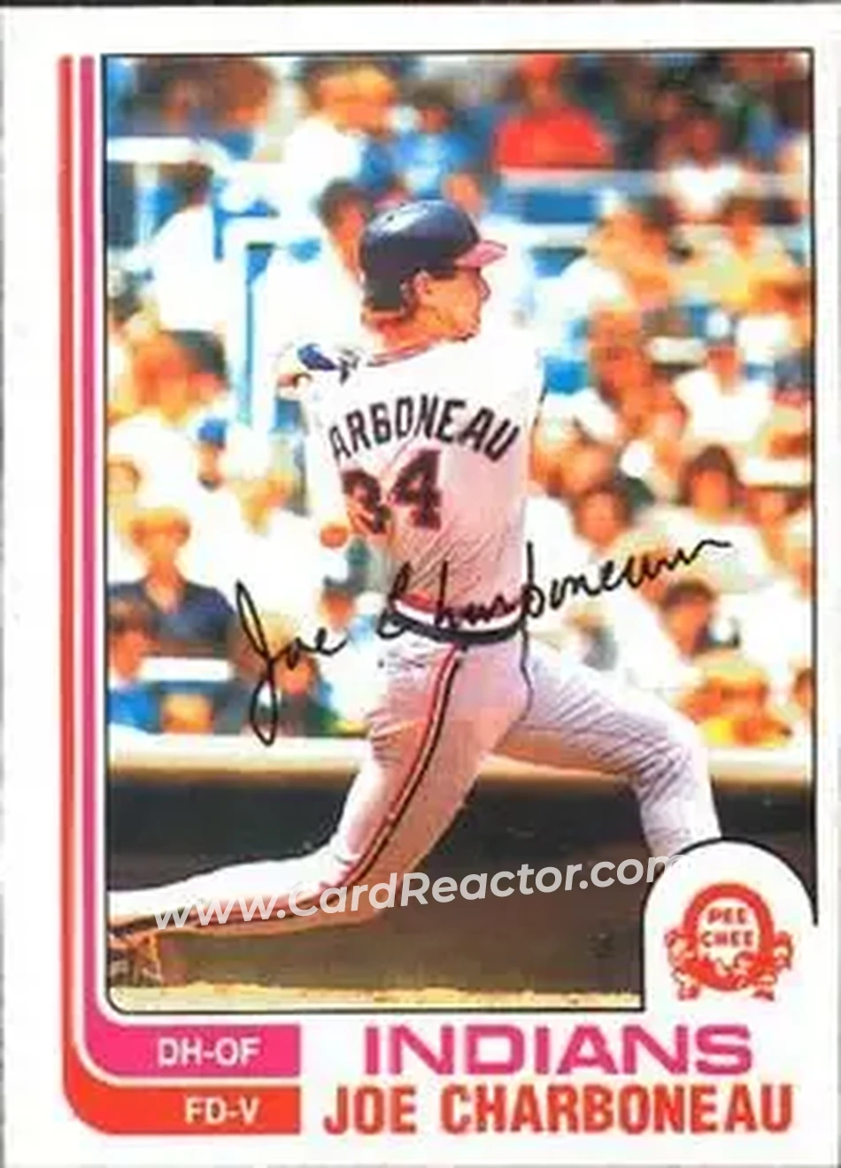 1982 O-Pee-Chee #211 - Joe Charboneau - Cleveland Indians - Front 1982 O-Pee-Chee #211 - Joe Charboneau - Cleveland Indians - Front