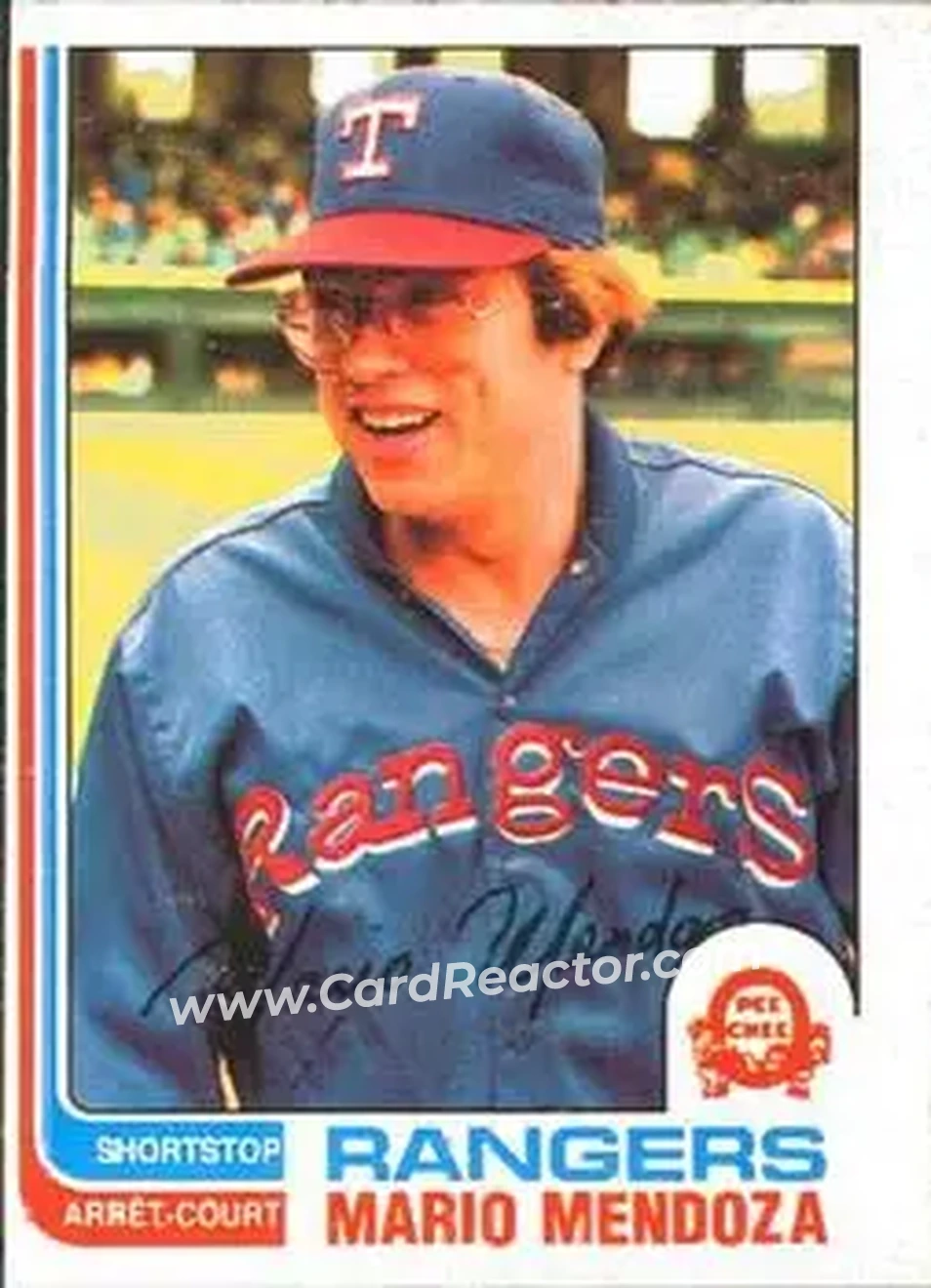 1982 O-Pee-Chee #212 - Mario Mendoza - Texas Rangers - Front 1982 O-Pee-Chee #212 - Mario Mendoza - Texas Rangers - Front
