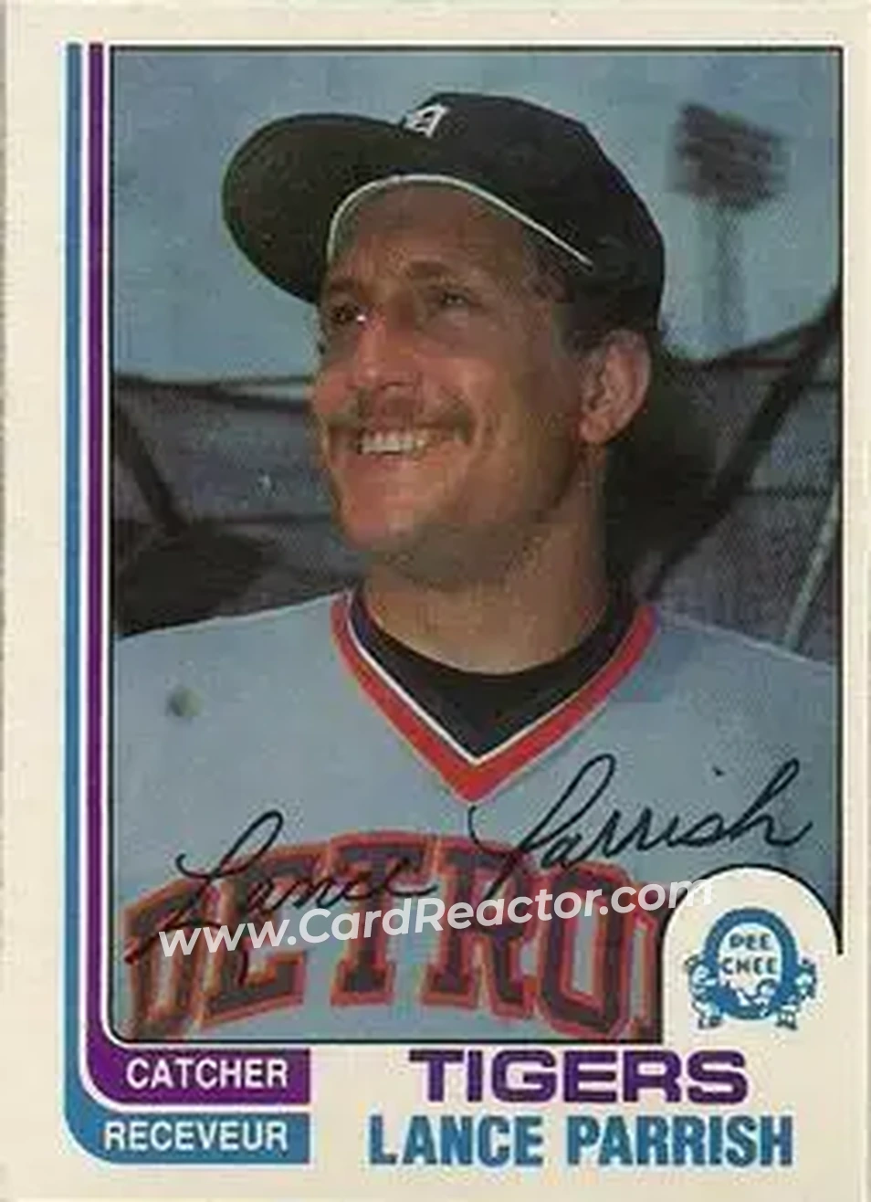 1982 O-Pee-Chee #214 - Lance Parrish - Detroit Tigers - Front