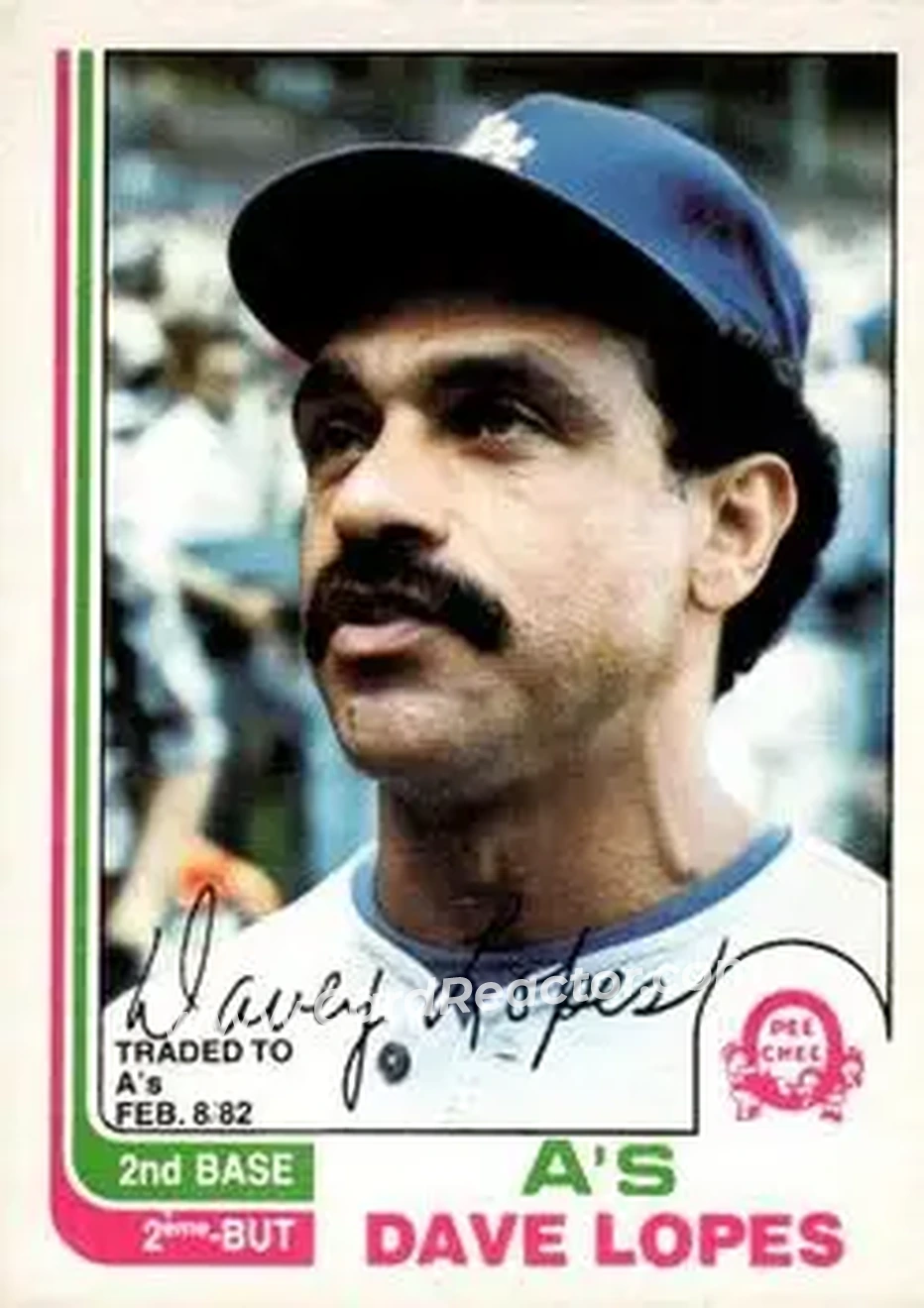 1982 O-Pee-Chee #218 - Dave Lopes - Oakland Athletics - Front
