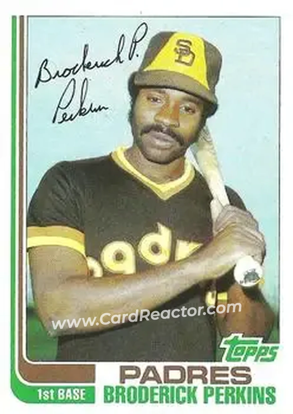 1982 Topps #192 - Broderick Perkins - San Diego Padres - Front