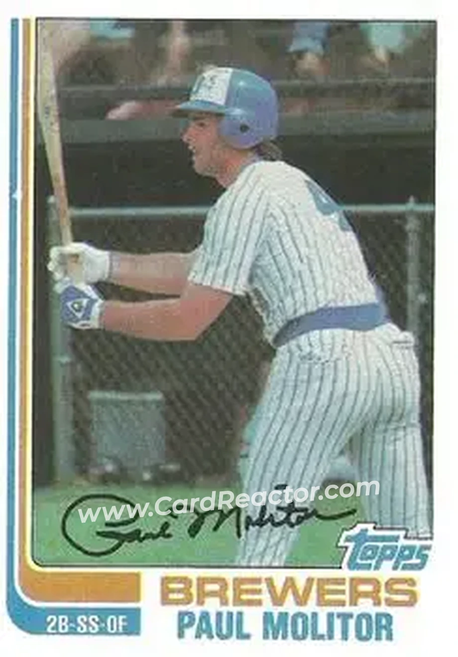 1982 Topps #195 - Paul Molitor - Milwaukee Brewers - Front 1982 Topps #195 - Paul Molitor - Milwaukee Brewers - Front