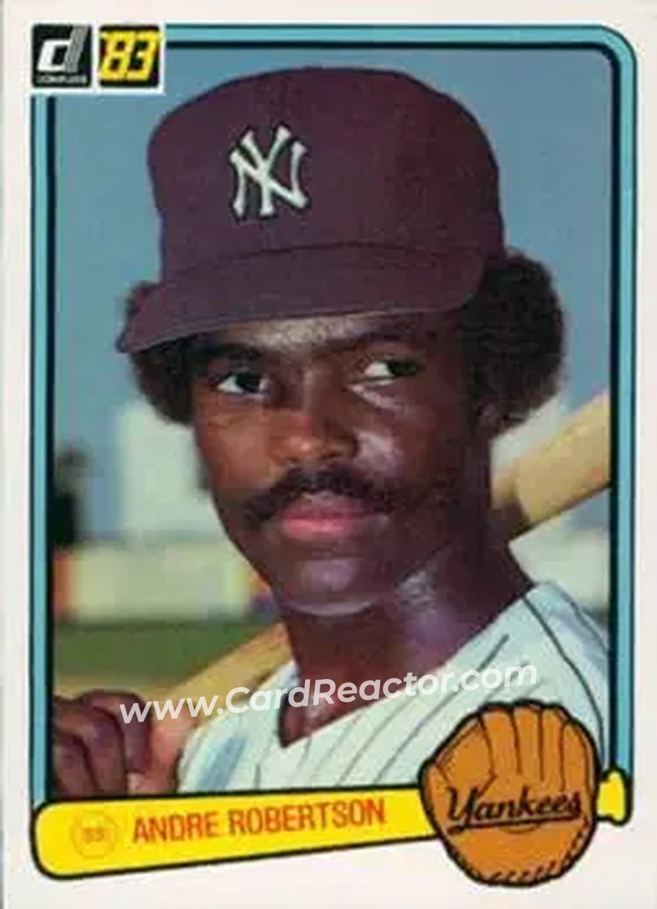 1983 Donruss #387 - Andre Robertson - New York Yankees - Front 1983 Donruss #387 - Andre Robertson - New York Yankees - Front