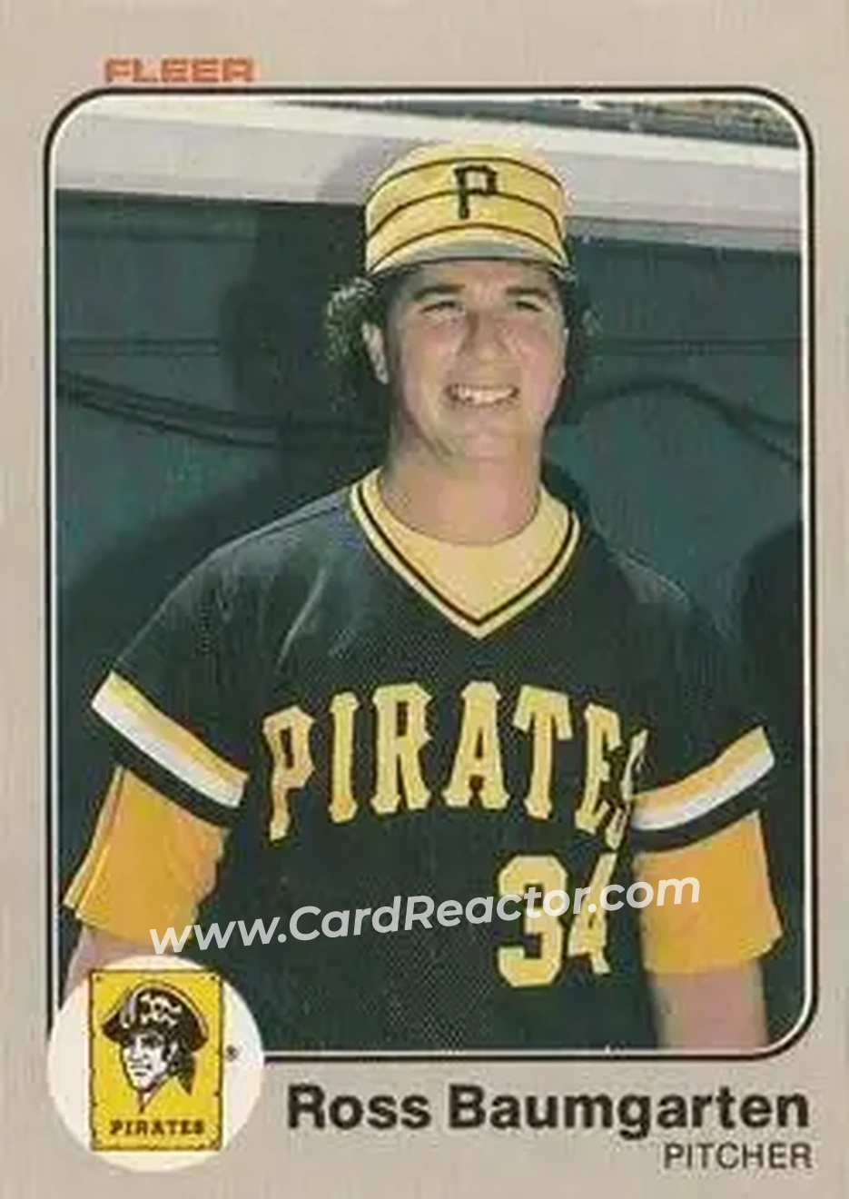 1983 Fleer #302 - Ross Baumgarten - Pittsburgh Pirates - Front