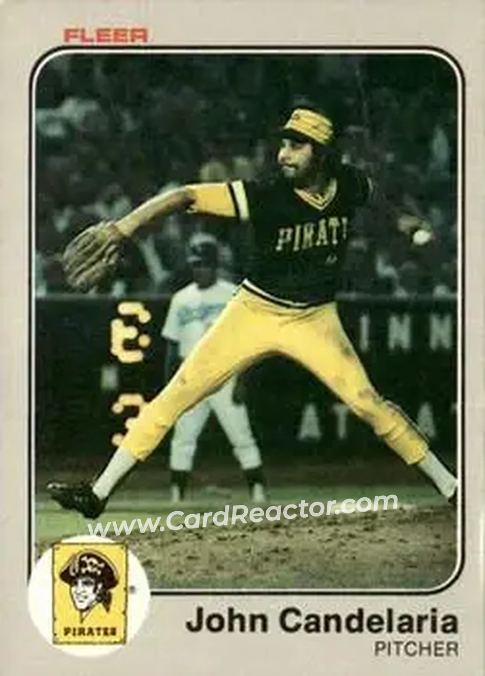 1983 Fleer #304 - John Candelaria - Pittsburgh Pirates - Front