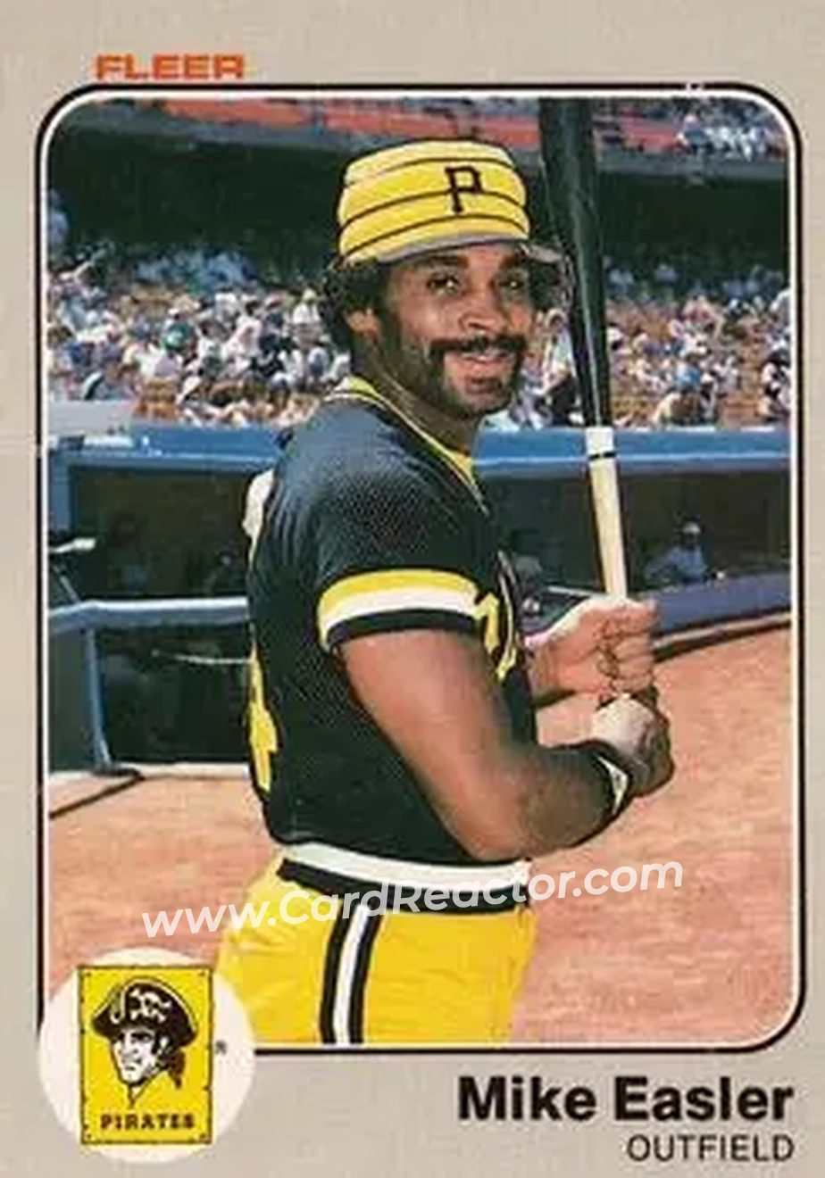 1983 Fleer #306 - Mike Easler - Pittsburgh Pirates - Front