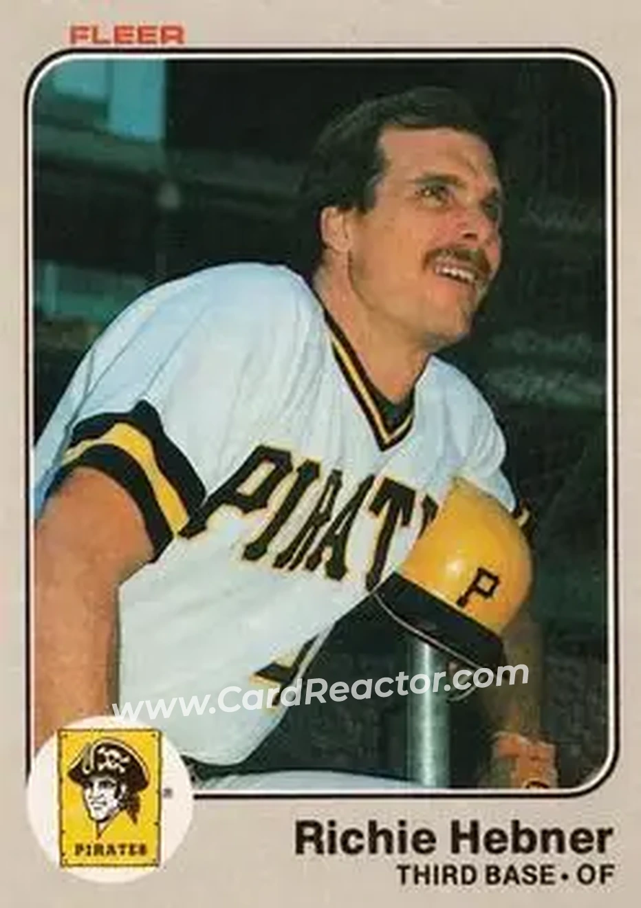 1983 Fleer #307 - Rich Hebner - Pittsburgh Pirates - Front