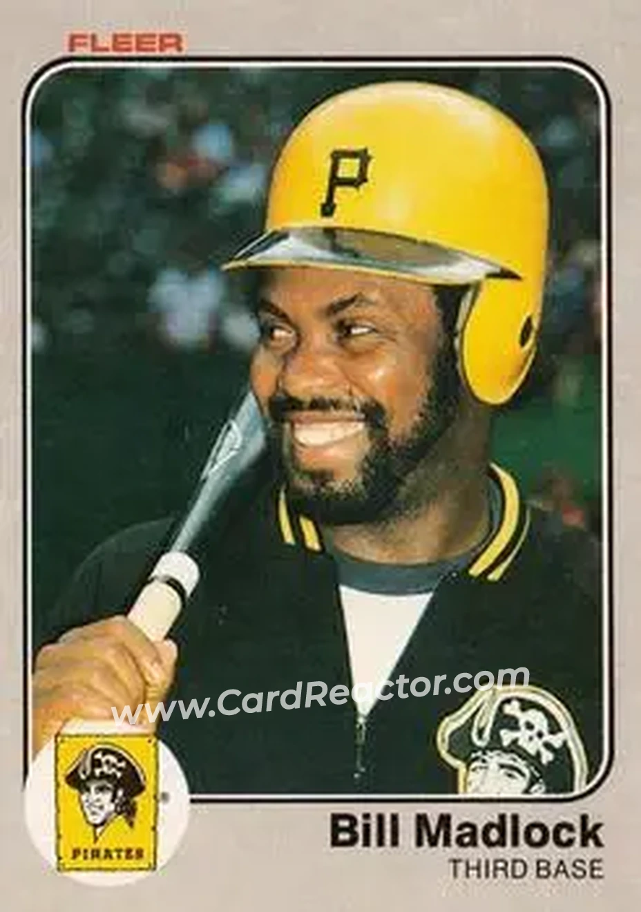 1983 Fleer #309 - Bill Madlock - Pittsburgh Pirates - Front
