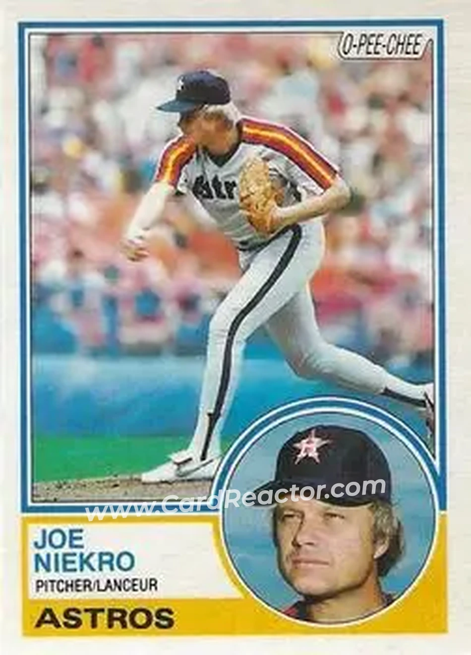 1983 O-Pee-Chee #221 - Joe Niekro - Houston Astros - Front 1983 O-Pee-Chee #221 - Joe Niekro - Houston Astros - Front