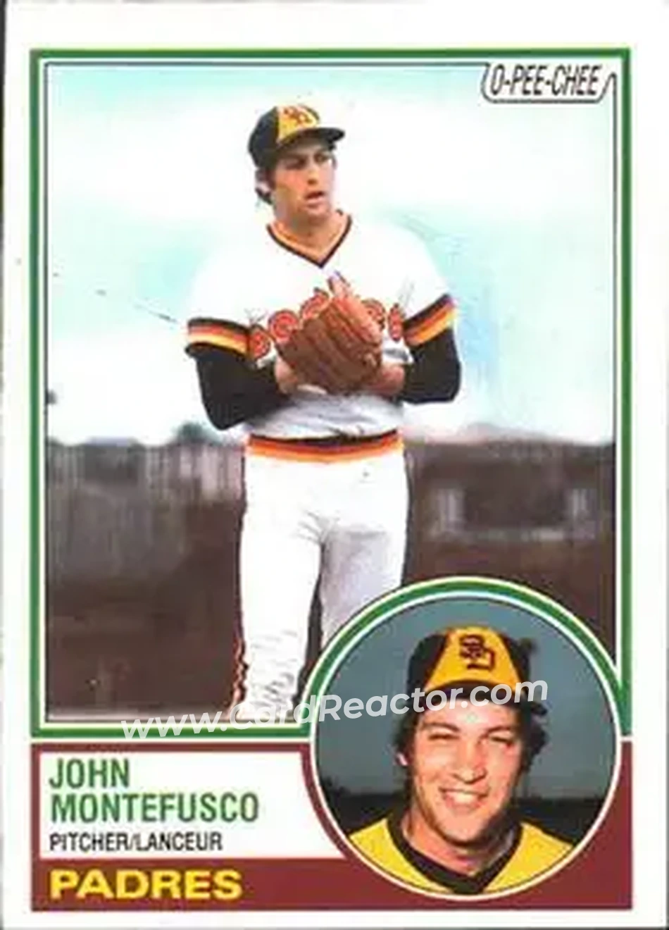 1983 O-Pee-Chee #223 - John Montefusco - San Diego Padres - Front 1983 O-Pee-Chee #223 - John Montefusco - San Diego Padres - Front