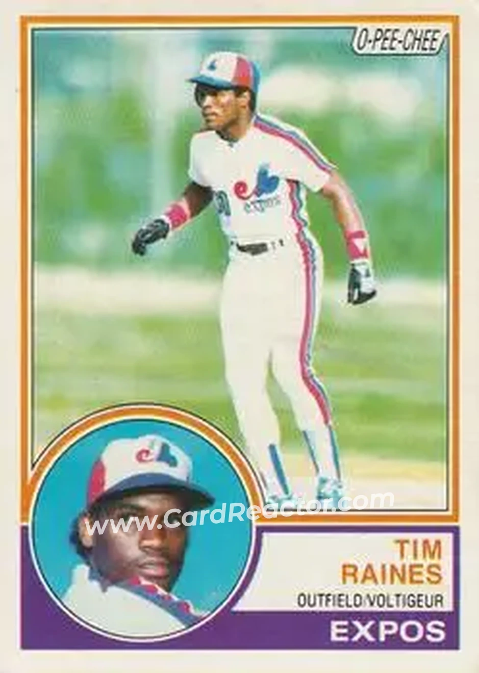 1983 O-Pee-Chee #227 - Tim Raines - Montreal Expos - Front