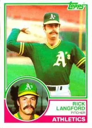 1983 Topps #286 - Rick Langford - Oakland Athletics