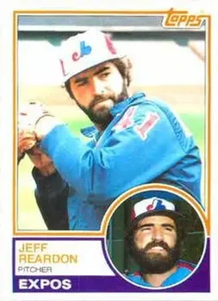 1983 Topps #290 - Jeff Reardon - Montreal Expos 1983 Topps #290 - Jeff Reardon - Montreal Expos