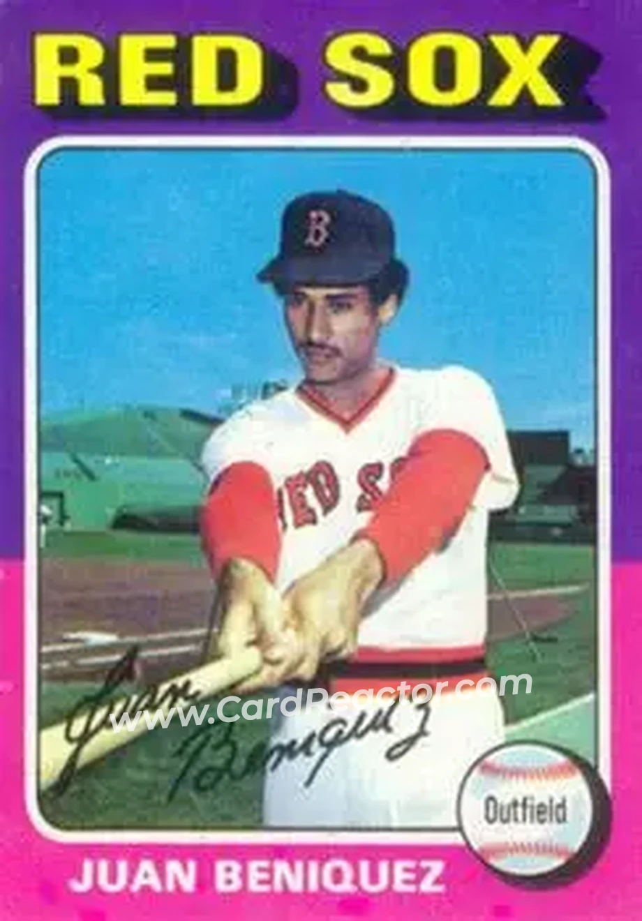 1975 Topps #601 - Juan Beniquez - Boston Red Sox - Front 1975 Topps #601 - Juan Beniquez - Boston Red Sox - Front