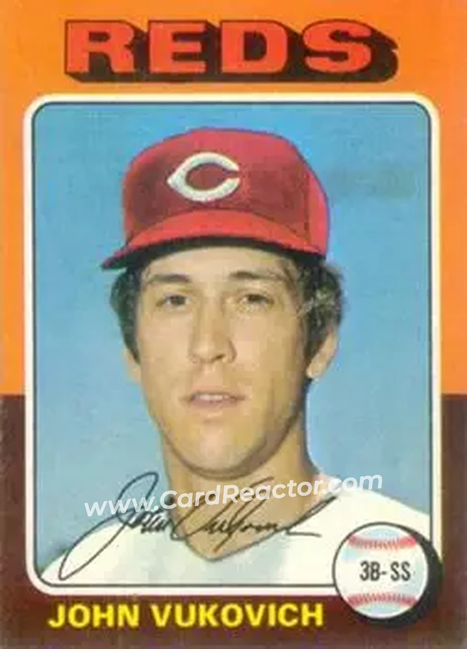 1975 Topps #602 - John Vukovich - Cincinnati Reds - Front 1975 Topps #602 - John Vukovich - Cincinnati Reds - Front