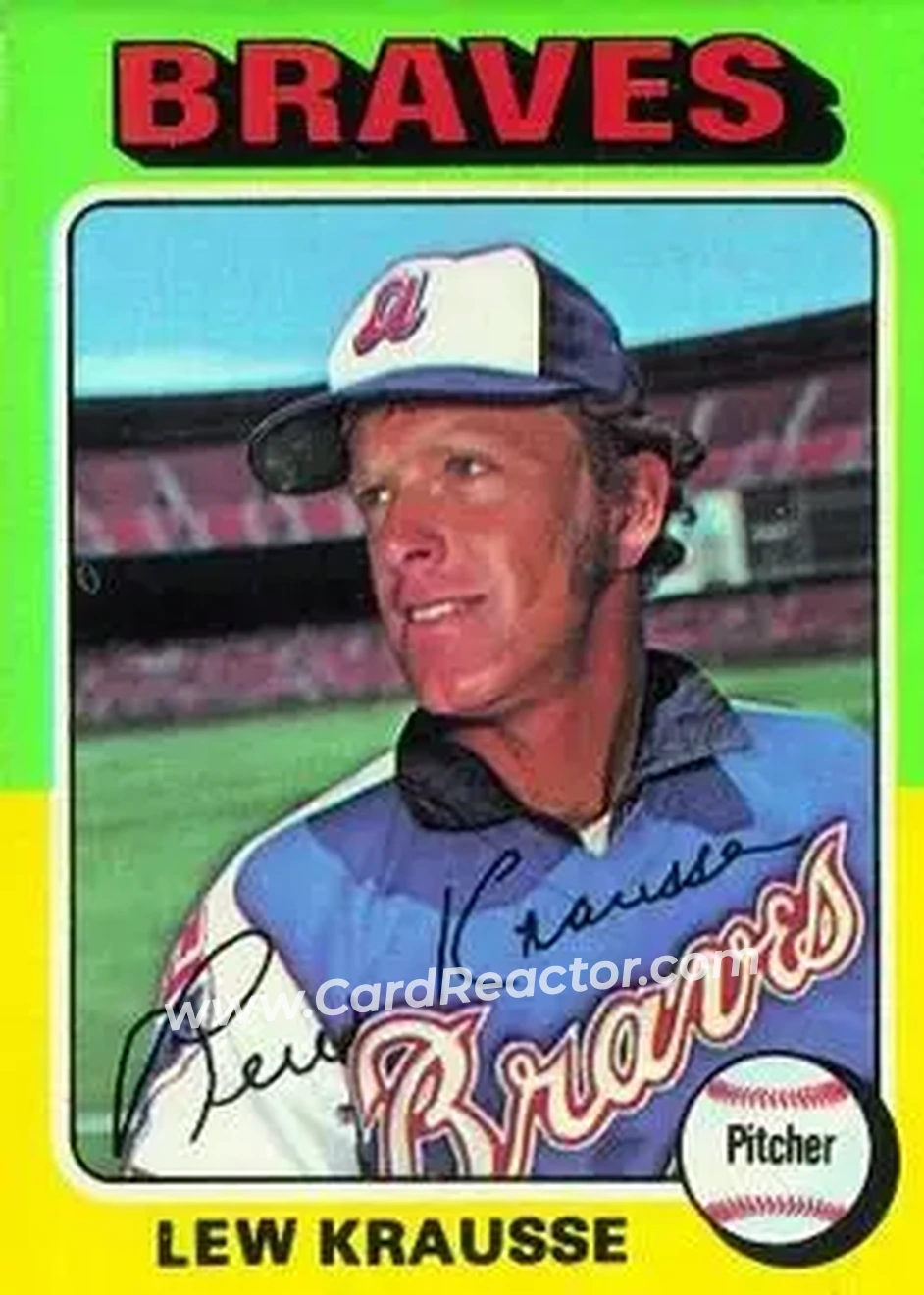 1975 Topps #603 - Lew Krausse - Atlanta Braves - Front