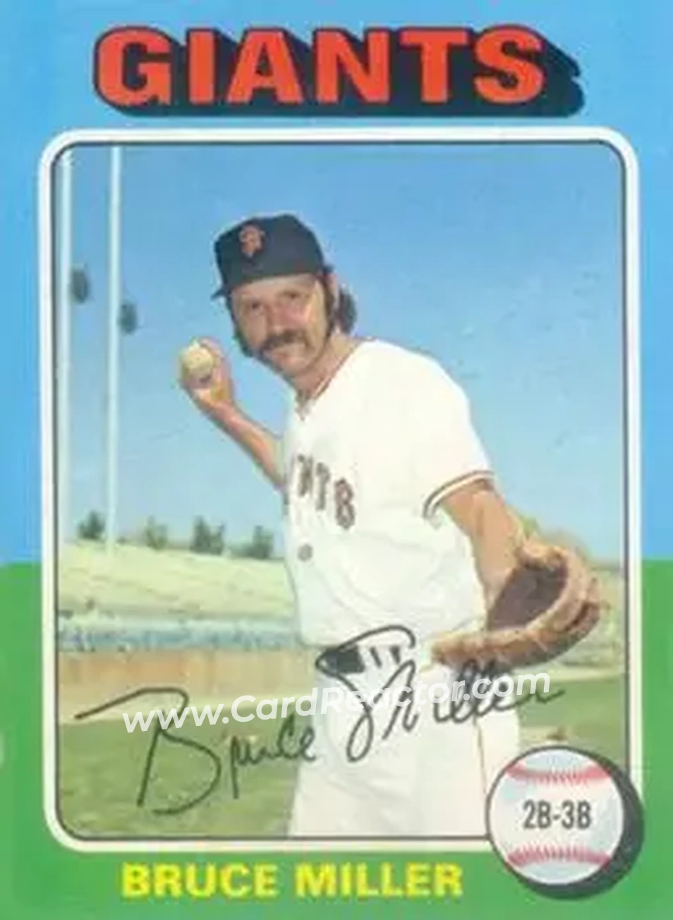 1975 Topps #606 - Bruce Miller - San Francisco Giants - Front 1975 Topps #606 - Bruce Miller - San Francisco Giants - Front