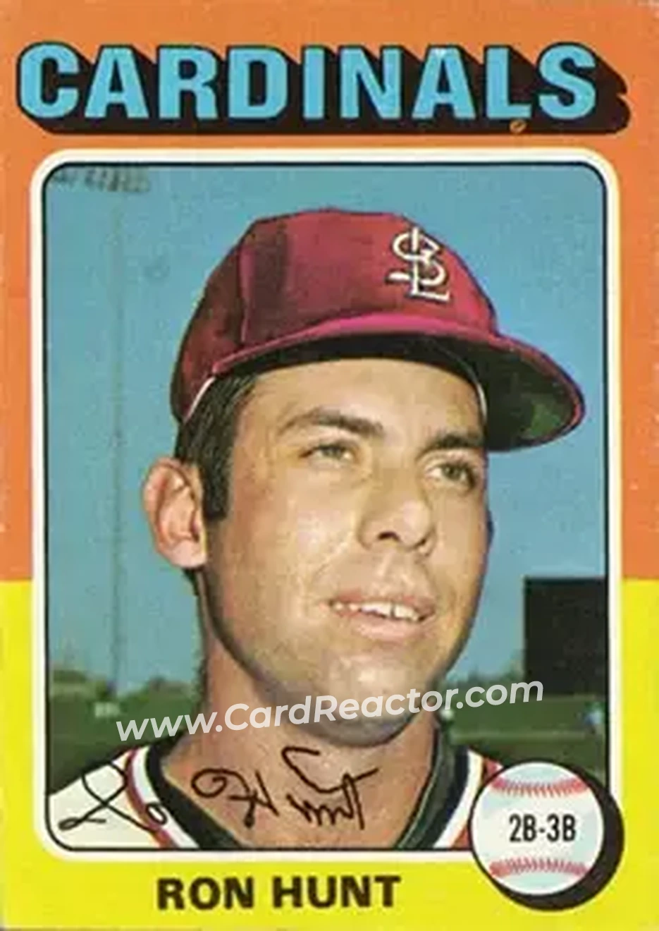 1975 Topps #610 - Ron Hunt - St. Louis Cardinals - Front