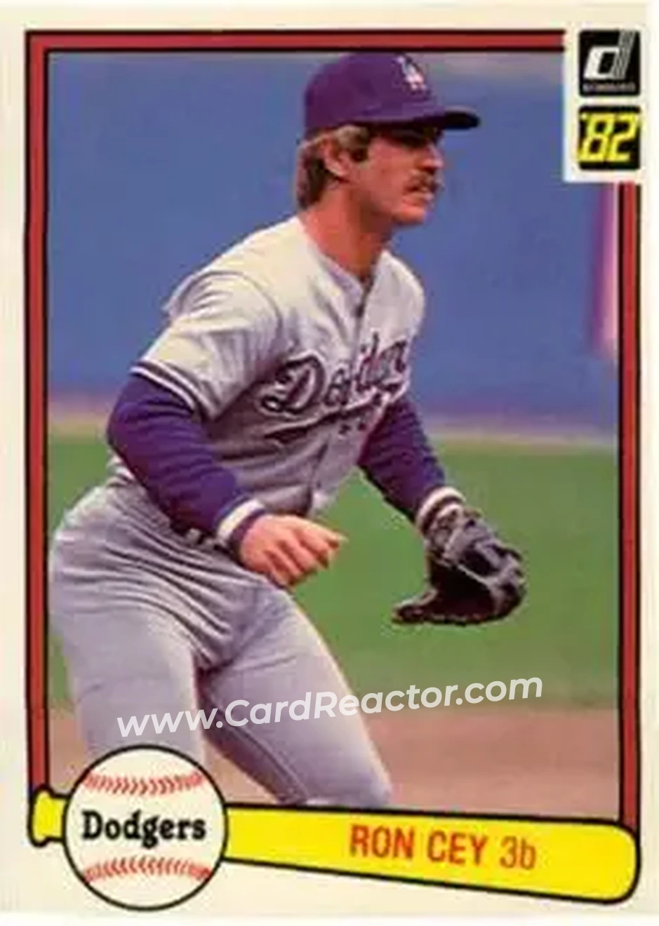 1982 Donruss #210 - Ron Cey - Los Angeles Dodgers - Front 1982 Donruss #210 - Ron Cey - Los Angeles Dodgers - Front