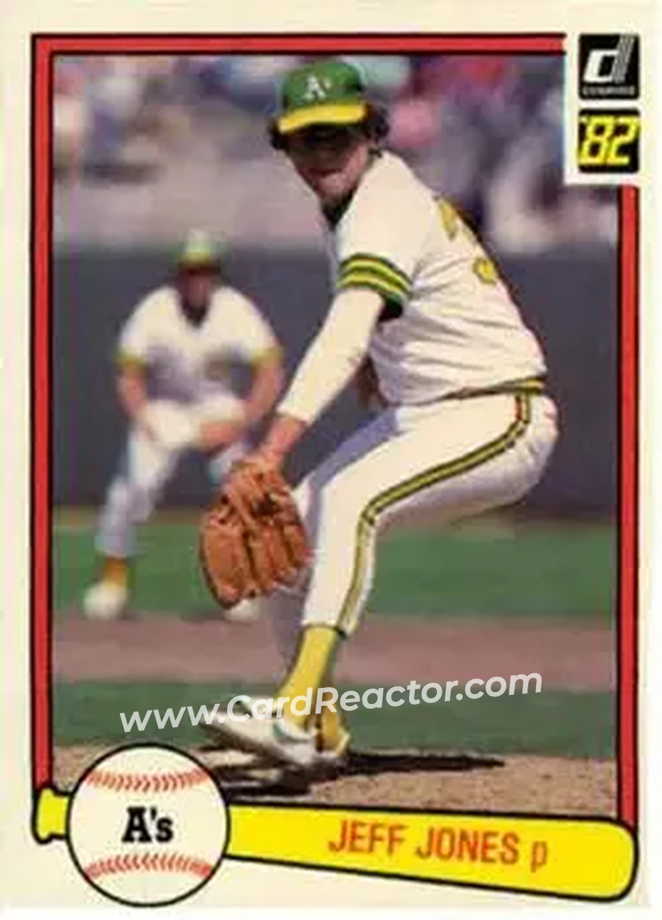 1982 Donruss #213 - Jeff Jones - Oakland Athletics - Front 1982 Donruss #213 - Jeff Jones - Oakland Athletics - Front