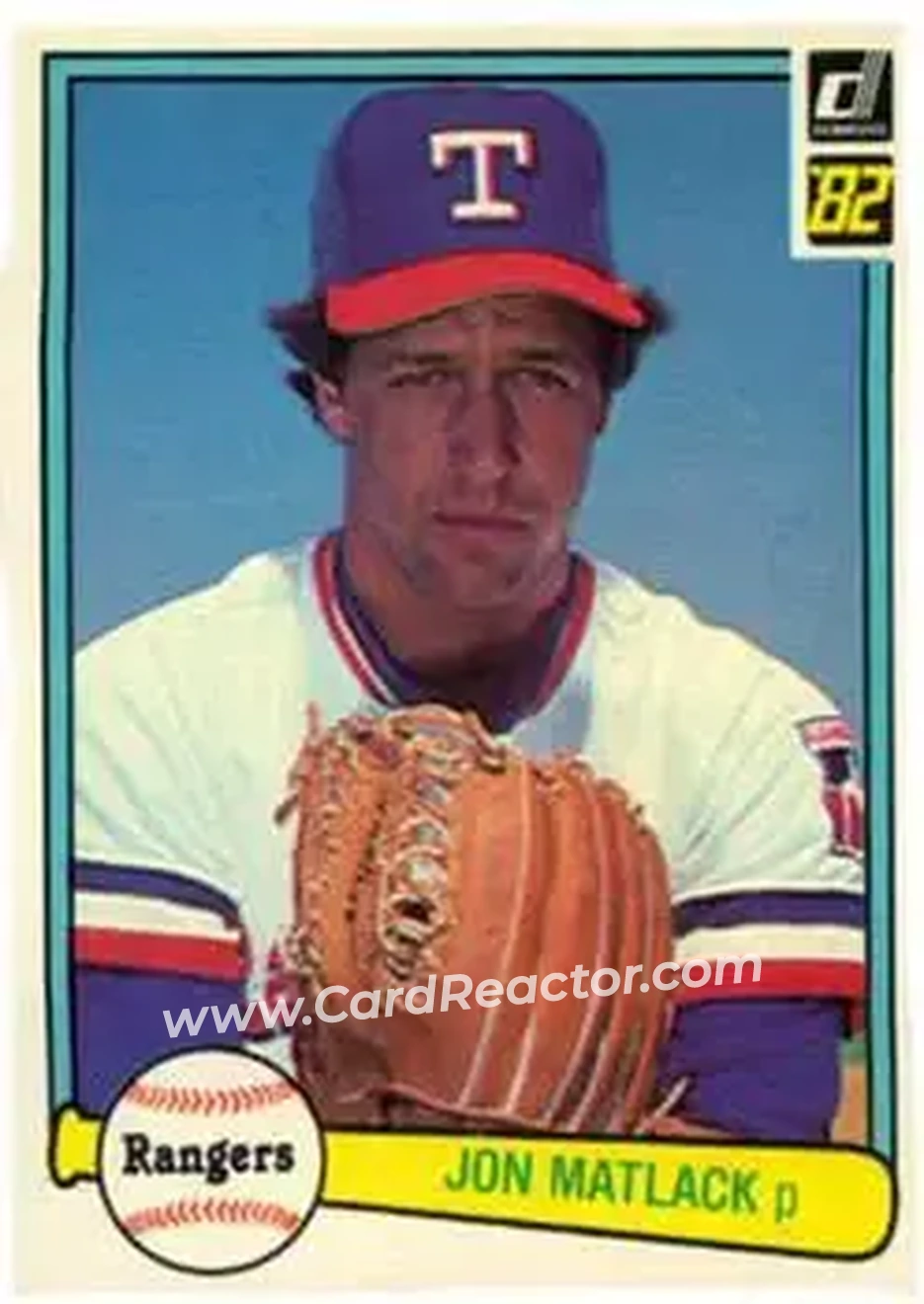 1982 Donruss #215 - Jon Matlack - Texas Rangers - Front
